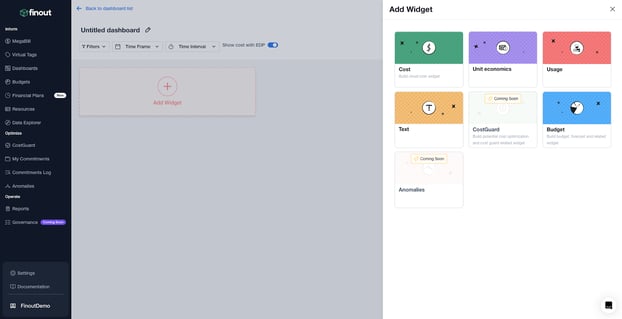 Add Unit Economics Widget View