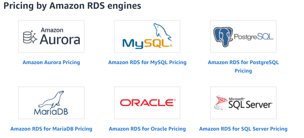 Amazon RDS engines
