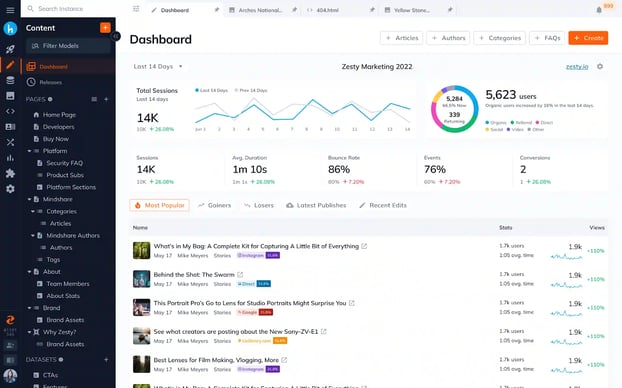 Zesty-dashboard