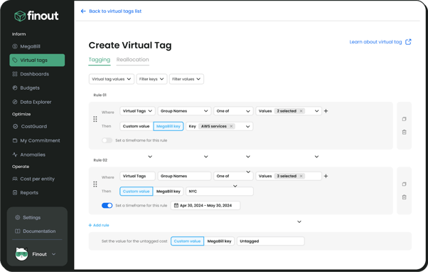 create virtual tag